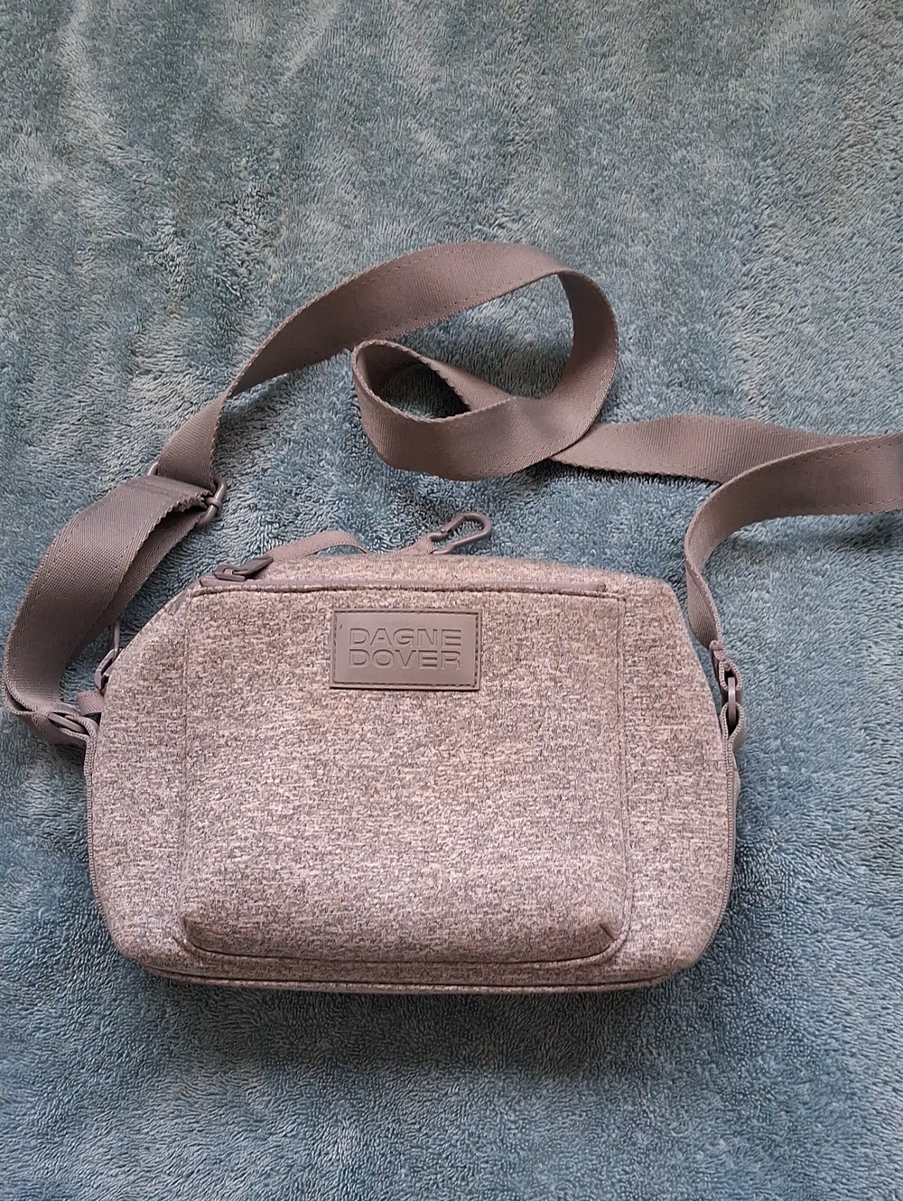 Dagne Dover Micah Heather Gray Neoprene Crossbody Bag